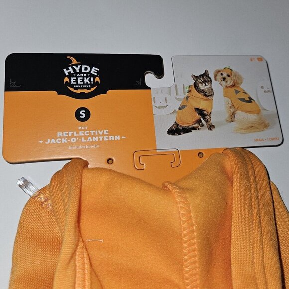 NEW Reflective Jack-O Lantern Cat Dog Pet Halloween Costume Small (Up to 20 lbs) - Picture 7 of 9